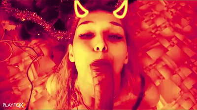 Devilish hottie wurdt neukt echt goed en krijt cum op har kont